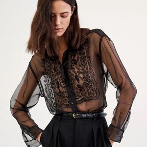 Nili Lotan Noel Embellished Blouse